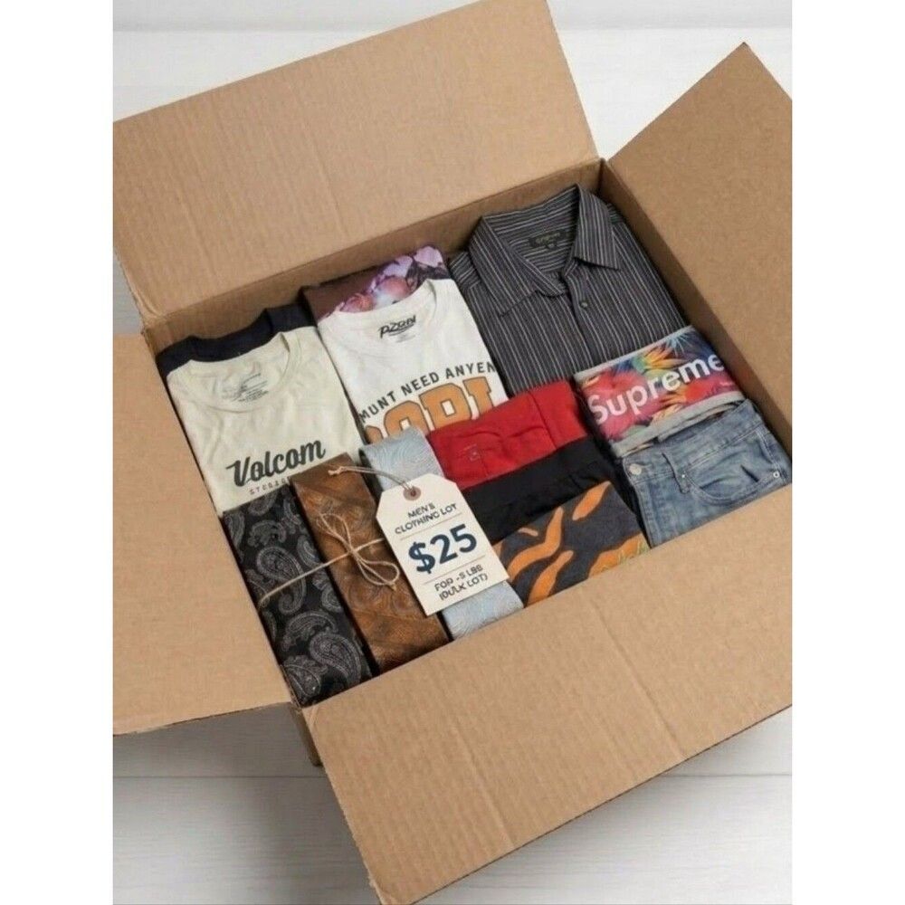 5LB Men's Clothes Mystery Box Bundle Mixed Sizes